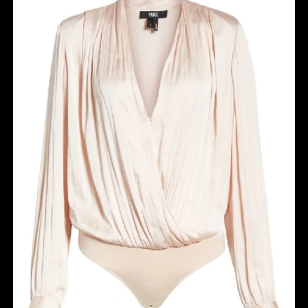 PAIGE Cream Long Sleeve Bodysuit